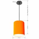 Ver imagem 2 de Lustre Luminária Pendente Vivare Free Lux Pe-4104pr Cúpula em Tecido 15x25cm