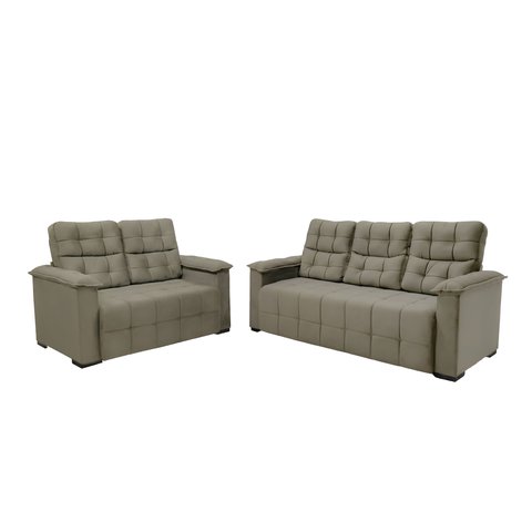 Conjunto de Sofá 02 e 03 Lugares Elegance Plus