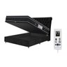 Colchão Magnético Infravermelho Massageador Bioquântico Cromoterapia Casal Preto + Box Baú + Cabecei - 1