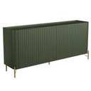 Ver imagem 1 de Aparador Buffet Sala de Jantar 4 Portas Brise Pés Industrial Dourado Naim I03 Musgo - Lyam Decor