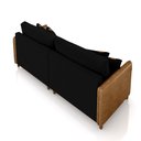 Ver imagem 7 de Sofá Montecarlo 3 Lugares 252cm Veludo/pu Preto/caramelo