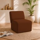 Ver imagem 1 de Poltrona Decorativa Zoe Orgânica para Sala Recepção Hall Moderna Minimalista Luxo Linho Premium Easy