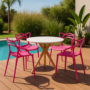 Cadeira Allegra Rosa - Kit com 4