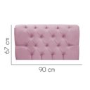 Ver imagem 2 de Painel Cabeceira Estofada Paris 90cm Cama Box Solteiro Suede Rosa Bebe- Mabe Magazine