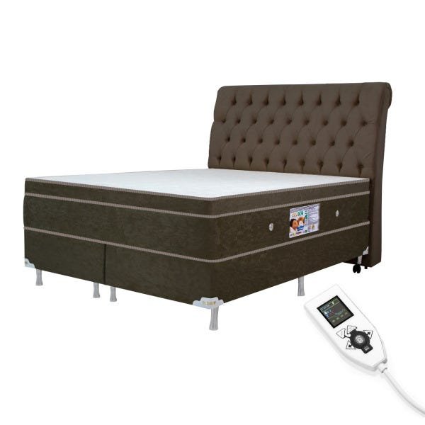 Colchão Magnético Infravermelho Massageador Bioquântico King Marrom + Box - 1
