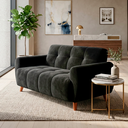 Ver imagem 3 de Sofá Veludo Preto Living 160cm 3 Lugares Confortável Sala de Estar Pes de Madeira - Top Sofás