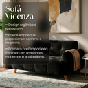 Ver imagem 4 de Sofá Veludo Preto Living 160cm 3 Lugares Confortável Sala de Estar Pes de Madeira - Top Sofás