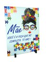 Ver imagem 2 de Porta Retrato Presente Lembrança Exclusivo Azulejo decorativo para Mães Autistas Coleção Tea & Amor