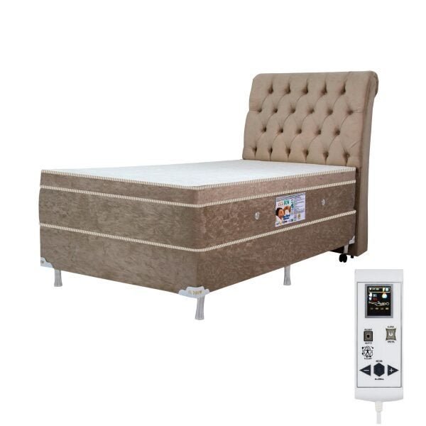 Colchão Solteiro Eco New Colchões Magnético Infravermelho 40 Tipo de Massagens Bio Quântico Bege - 1