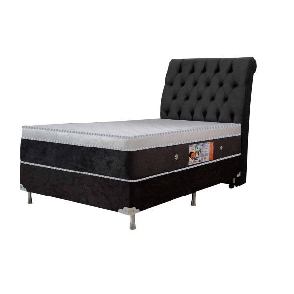 Colchão Solteiro Eco New Colchões Magnético Infravermelho Antigermes Linha Luxo Cinza - 1