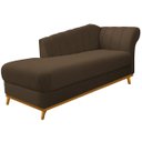 Ver imagem 6 de Kit Diva Recamier Vanessa 185cm Lado Esquerdo e 01 Poltrona Laura Suede Doce Sonho Móveis Marrom
