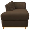 Ver mais imagens de Kit Diva Recamier Vanessa 185cm Lado Esquerdo e 01 Poltrona Laura Suede Doce Sonho Móveis Marrom
