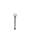 Ver imagem 1 de Poste de Jardim com Globo de Polietileno Leitoso 1,30m p10/b15 em Aço Preto