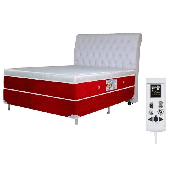 Colchão Magnético Infravermelho Massageador Bioquântico Cromoterapia Casal Vermelho + Box - 1