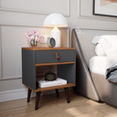 Ver imagem 2 de Mesa de Cabeceira Ravenna - Varias Cores Cor:cinza / Freijo