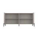 Ver imagem 3 de Balcão Buffet Bend Contemporâneo 4 Portas MDF 180cm Grigio com Bronze e Dourado Casa Lar Shop