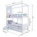 Ver imagem 7 de Beliche Casinha Reta 2 Gav Escorregador Removível Branco