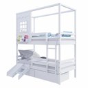 Ver imagem 3 de Beliche Casinha Reta 2 Gav Escorregador Removível Branco