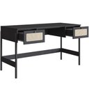 Ver imagem 4 de Estante Livreiro Home Office e Mesa Escrivaninha Pés Madeira Moss A03 Nero Preto - Lyam Decor