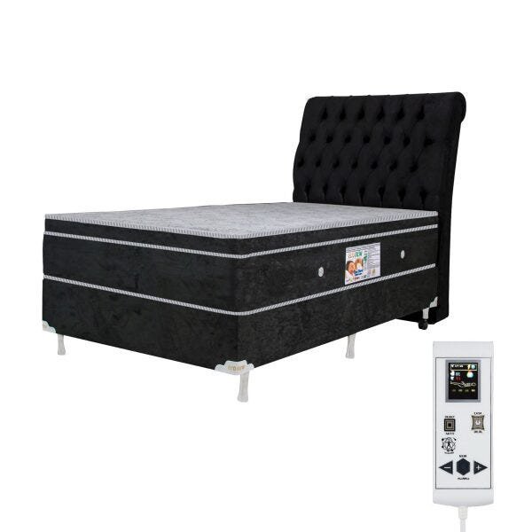 Colchão Magnético Infravermelho 40 Tipo de Massagens Bio Quântico Solteiro Preto + Box - 1