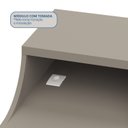Ver imagem 5 de Mesa de Cabeceira 3 Gavetas Elegance Canelado Cinza