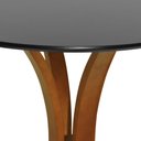 Ver imagem 4 de Mesa Bistrô Valencia 2 Lugares Redonda MDF 80cm Amêndoa Laqueado Preto Decorise