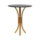 Ver imagem 5 de Mesa Bistrô Valencia 2 Lugares Redonda MDF 80cm Amêndoa Laqueado Preto Decorise