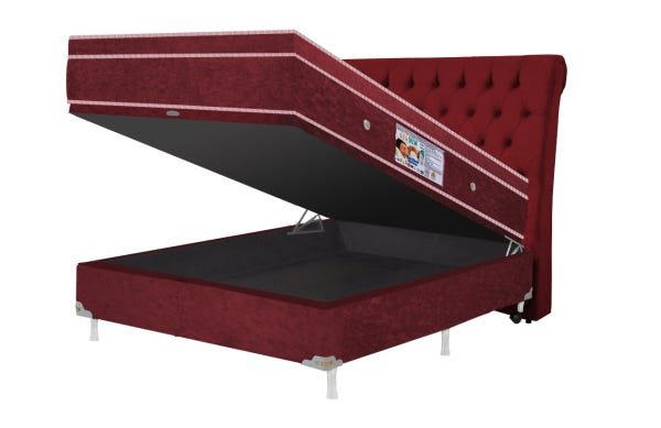 Colchão Magnético Infravermelho Antigermes Linha Luxo Casal Bordo + Box Baú + Cabeceira - 1