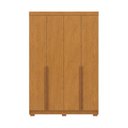 Ver imagem 2 de Guarda-Roupa Solteiro 4 Portas 2 Gavetas em MDF Lugano Marrom/Cerejeira
