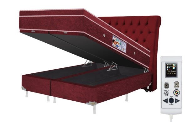 Colchão Magnético Infravermelho Massageador Bioquântico Cromoterapia King Bordo + Box Baú - 1