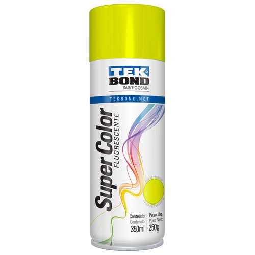 Tinta Spray Fluorescente Amarelo 350 Ml Tekbond