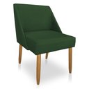 Ver imagem 1 de Cadeira Poltrona Juliana Suede Pés Palito Castanho Verde