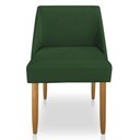Ver imagem 5 de Cadeira Poltrona Juliana Suede Pés Palito Castanho Verde