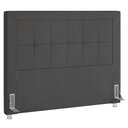 Ver imagem 1 de Cabeceira Cama Box Casal Queen 160cm Paolla P02 Veludo Chumbo - Mpozenato