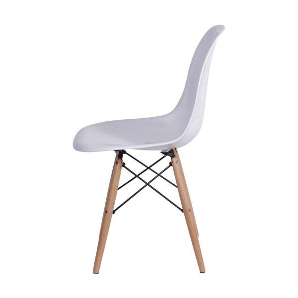 Cadeira Dkr Pc Base Madeira - Or Design - Branco - 3