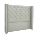Ver imagem 1 de Cabeceira Cama Box King 195cm e Recamier Vicenza Veludo Prata S04 - D'Rossi