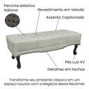 Ver imagem 5 de Cabeceira Cama Box King 195cm e Recamier Vicenza Veludo Prata S04 - D'Rossi