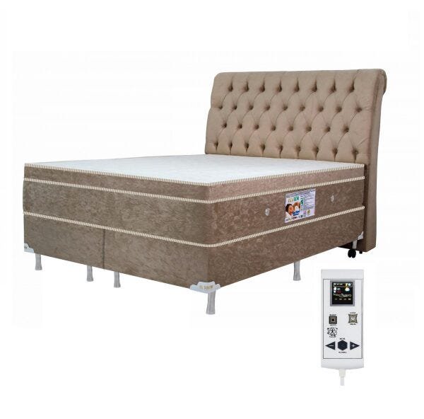 Colchão Magnético Infravermelho 40 Tipo de Massagens Bio Quântico King Bege + Box - 1
