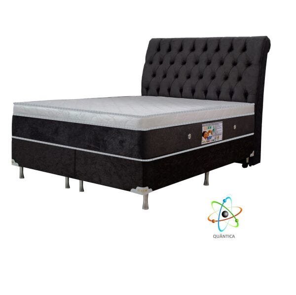 Colchão Super King Colchões Castor Magnético Infravermelho Antigermes Linha Luxo Quântico Cinza - 1