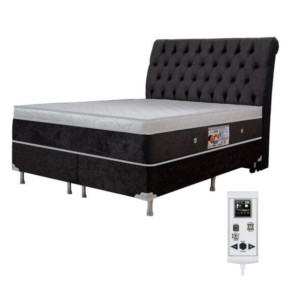 Colchão Magnético Infravermelho 40 Tipo de Massagens Bio Quântico King Cinza + Box - 1