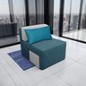 Poltrona Cama Cx_nu que Se Transforma em Sofá Cama de Solteiro em Sued/sarja Azul - 6