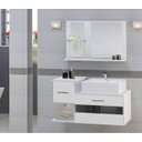 Ver imagem 1 de Kit Gabinete Mdf para Banheiro com Cuba e Espelheira 65cm:branco