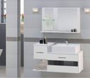 Ver imagem 1 de Kit Gabinete Mdf para Banheiro com Cuba e Espelheira 65cm:branco