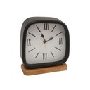 Ver imagem 1 de Relógio de Mesa em Alumínio e Madeira Preto 18cm Fm0297 Btc