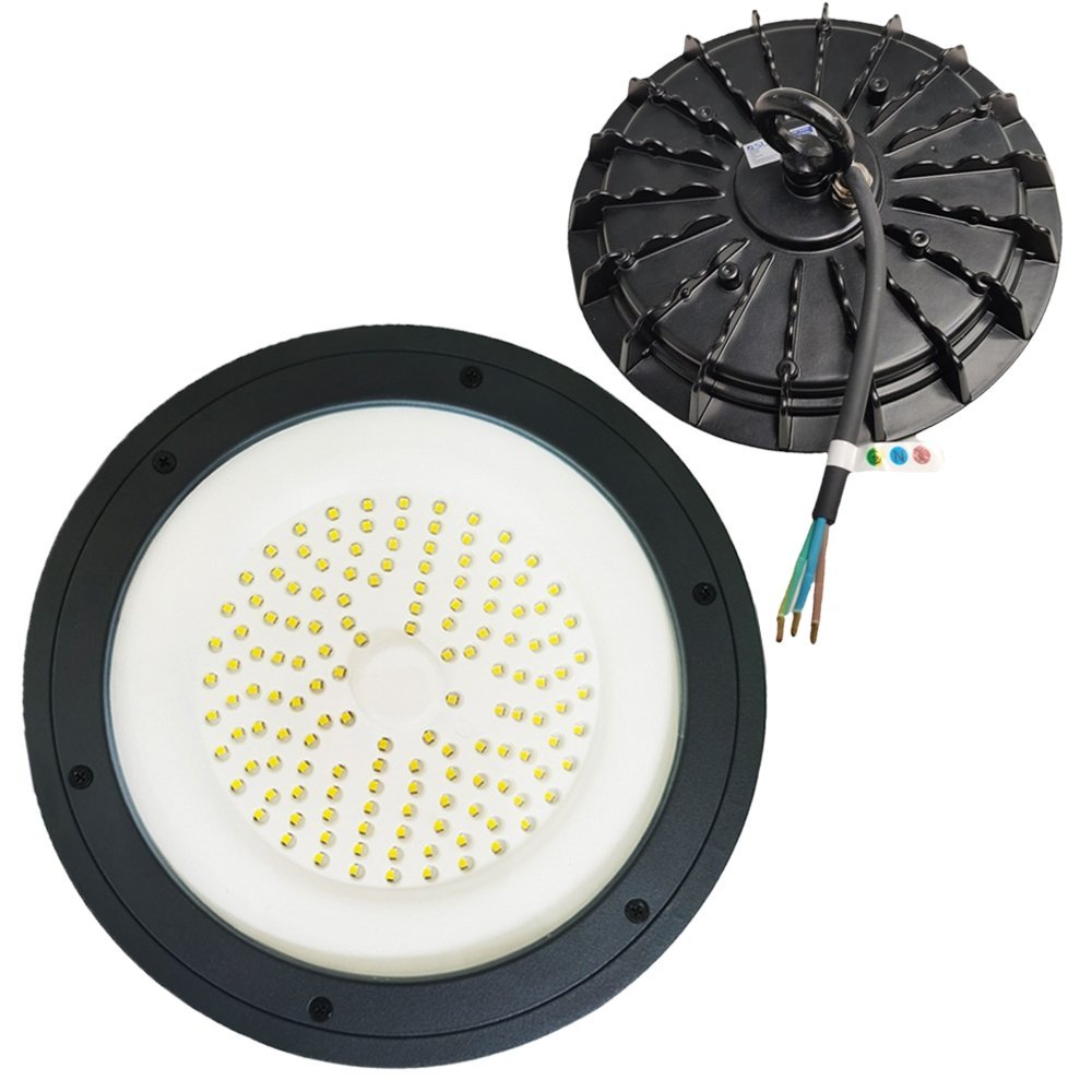 Luminária Ufo Highbay 200W LED 160º Galpao Empresa Industrias Fabricas Segurança - 4