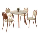 Ver imagem 1 de Conjunto Sala de Jantar 4 Cadeiras Tessa Carraro Petra Rosê
