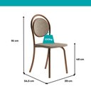 Ver imagem 3 de Conjunto Sala de Jantar 4 Cadeiras Tessa Carraro Petra Rosê