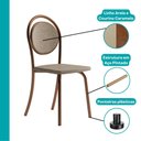 Ver imagem 6 de Conjunto Sala de Jantar 4 Cadeiras Tessa Carraro Petra Rosê