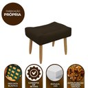 Ver imagem 6 de Puff Banqueta Decorativo Pés Madeira Marrom Escuro
