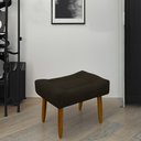 Ver imagem 2 de Puff Banqueta Decorativo Pés Madeira Marrom Escuro